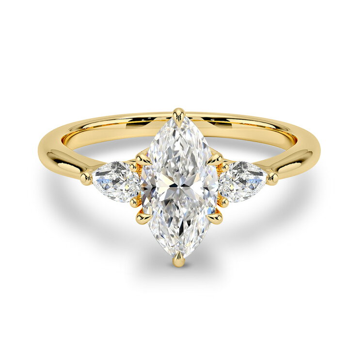 楽天市場】Pt900 / K18 計1.5ct マーキスカット ダイヤモンド リング 