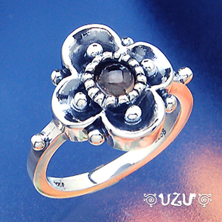 楽天市場】RI-3047【UZU】シルバー925 スモーキークォーツ 花の 