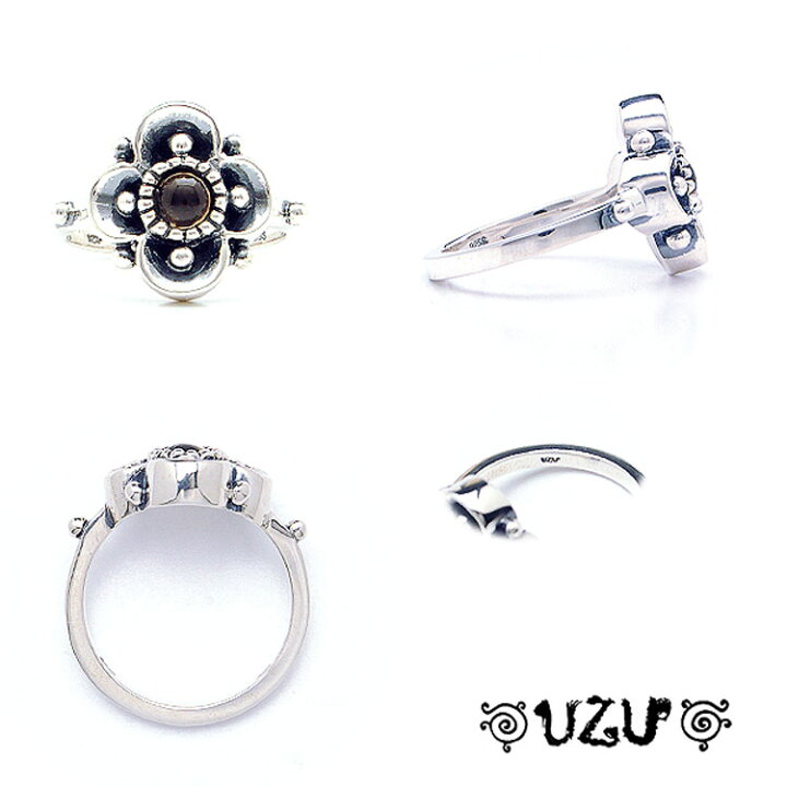 楽天市場】RI-3047【UZU】シルバー925 スモーキークォーツ 花の 