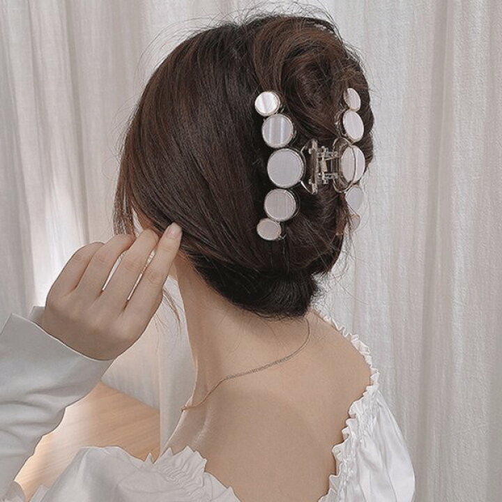 楽天市場】バンスクリップ ヘアクリップ レディース サークル シェル 