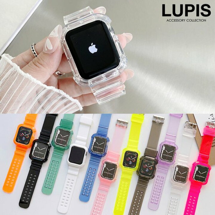 楽天市場】AppleWatch バンド ベルト 38mm 40mm 41mm クリア カラー 