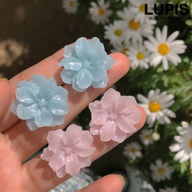 イヤリング レディース フラワー シンプル 上品 華やか かわいい ペールカラー 淡色 春夏 爽やか ガーリー 差し色 ワンポイント 韓国 韓国っぽ lupis ルピス 激安 安い プチプラ