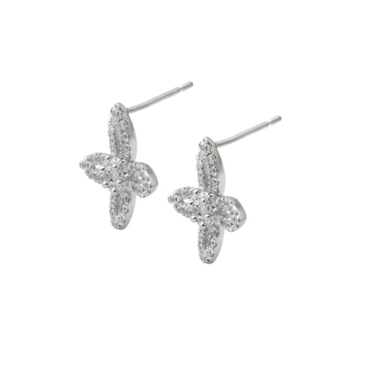 楽天市場】18金 ダイヤモンド ピアス フラワー 0.7ct(片耳0.35ct 