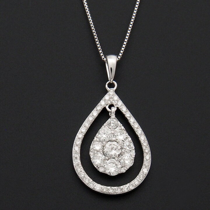 楽天市場】18金 ダイヤモンド0.8ct ネックレス ペンダント ドロップ 