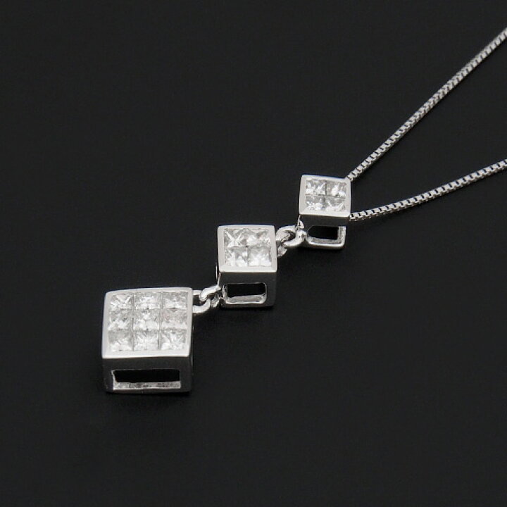 楽天市場】18金 ダイヤモンド0.50ct プリンセスカット トリロジー  