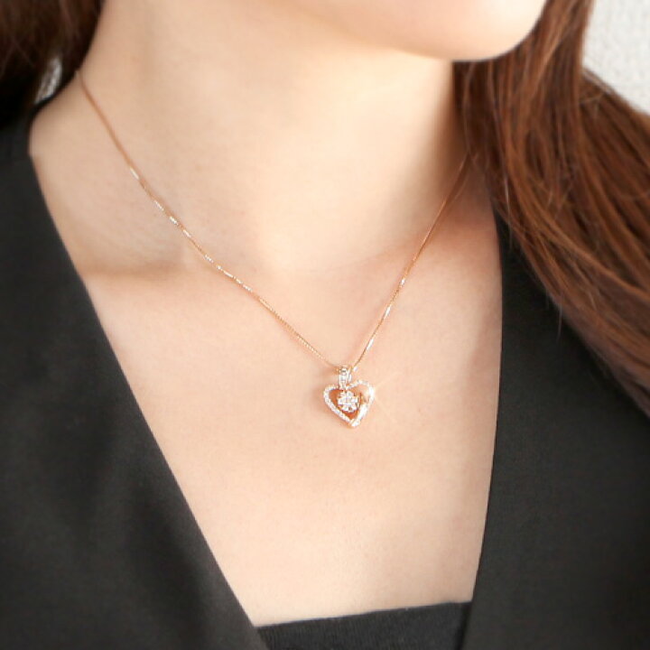 楽天市場】18金 ダイヤモンド0.4ct ハートネックレス テーパーカット 