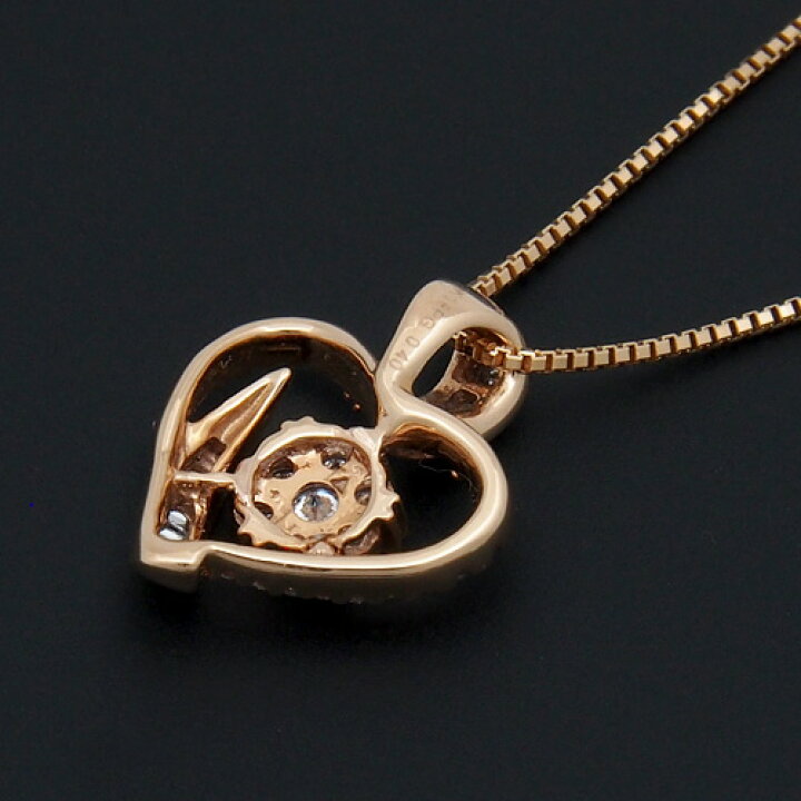 楽天市場】18金 ダイヤモンド0.4ct ハートネックレス テーパーカット 