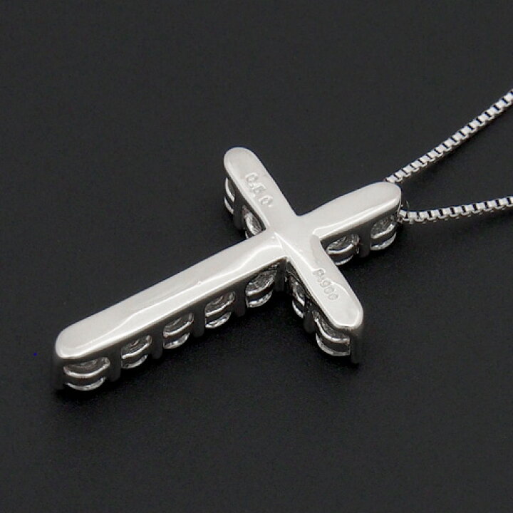 楽天市場】プラチナ ダイヤモンド0.5ct クロスネックレス ハート 