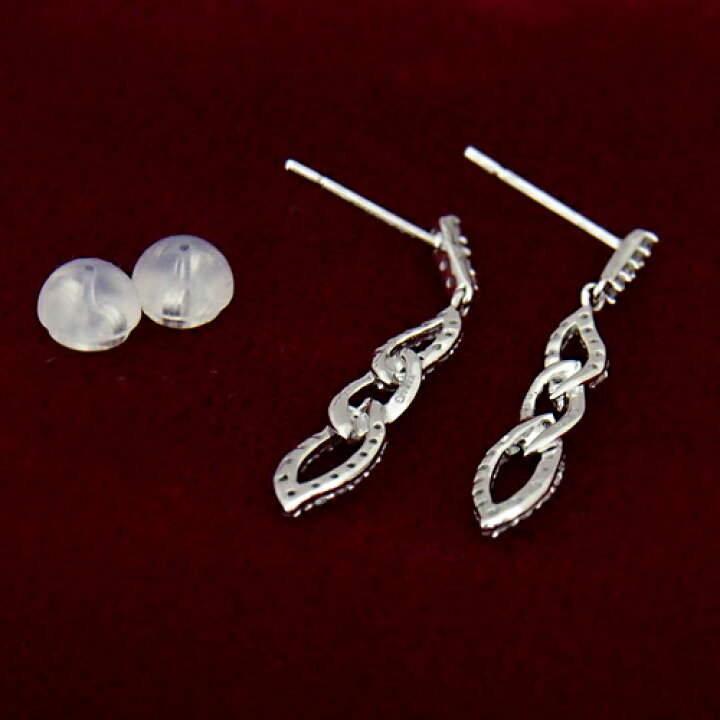 楽天市場】18金 ダイヤモンド0.3ct チェーンデザインロングピアス 