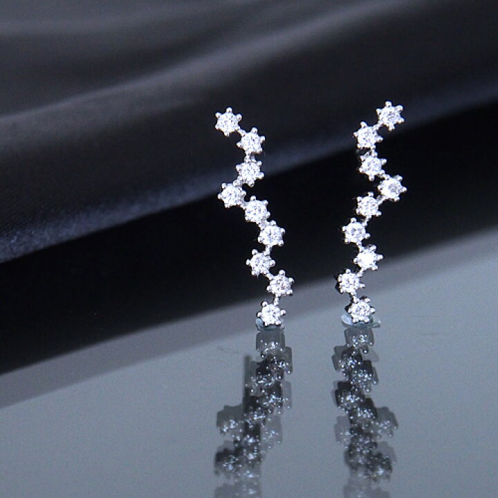 楽天市場】18金 ダイヤモンド0.3ct 片耳0.15ct ロングスターピアス 
