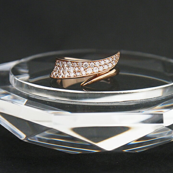 楽天市場】18金 ダイヤモンド 0.43ct パヴェ ピンキーリング 小指 
