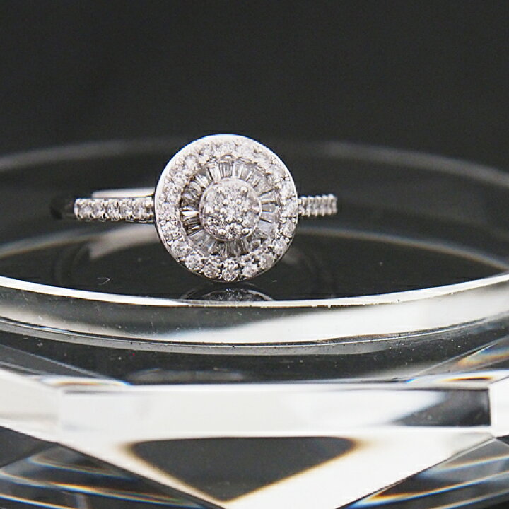 楽天市場】18金 ダイヤモンド 0.25ct ラウンド リング テーパー  