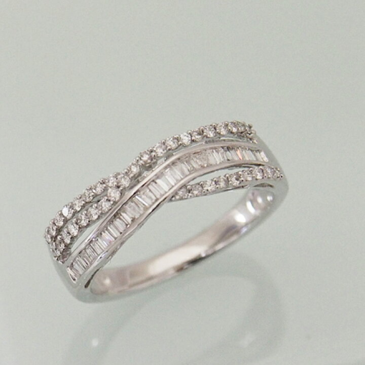 楽天市場】18金 ダイヤモンド 0.3ct テーパーバケットカット レール  