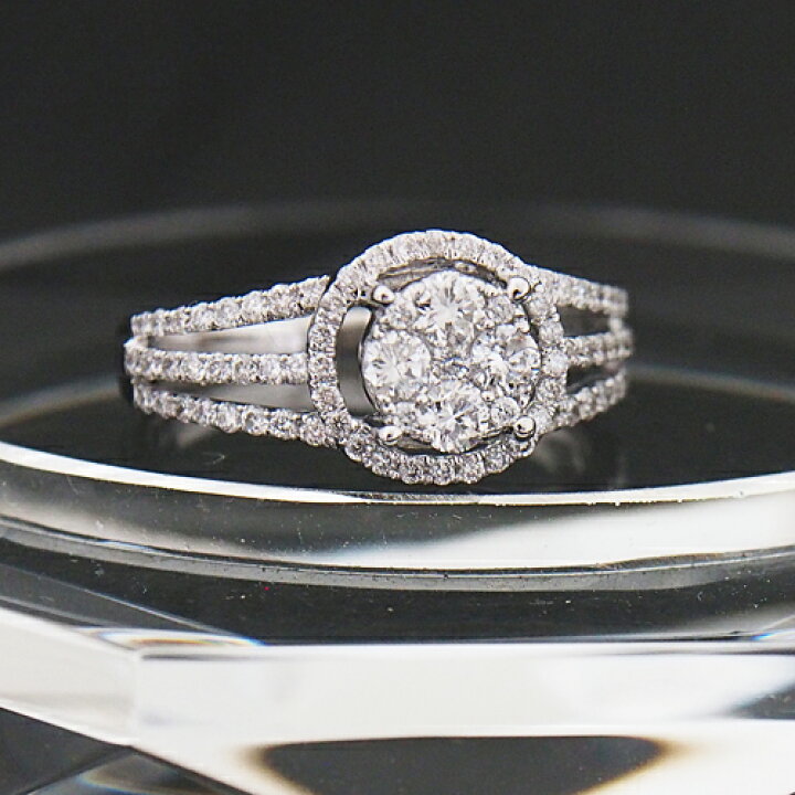楽天市場】18金 ダイヤモンド 0.65ct ラウンド リング プレッシャー  