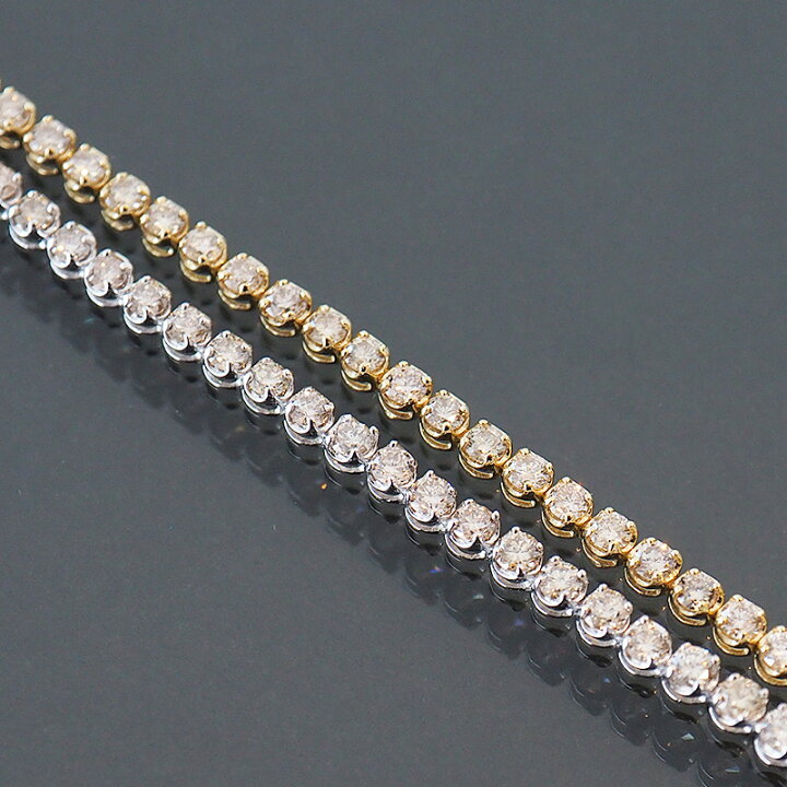 楽天市場】18金 ダイヤモンド 3.00ct テニスブレスレット K18WG K18YG 