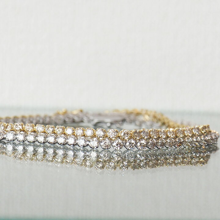 楽天市場】18金 ダイヤモンド 3.00ct テニスブレスレット K18WG K18YG 