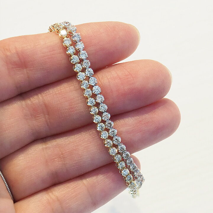 楽天市場】18金 ダイヤモンド 3.00ct テニスブレスレット K18WG K18YG 