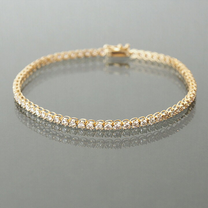 楽天市場】18金 ダイヤモンド 2.00ct テニスブレスレット K18WG K18YG  