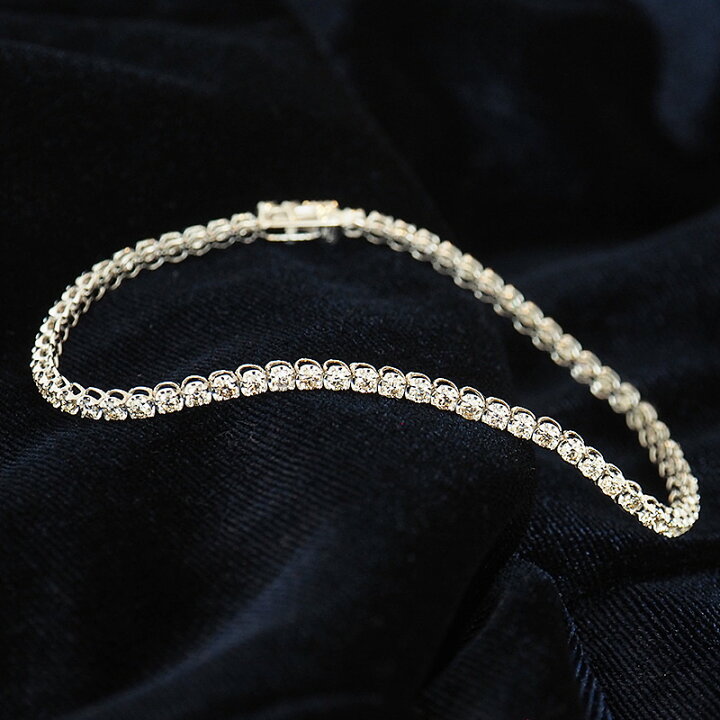 楽天市場】18金 ダイヤモンド 2.00ct テニスブレスレット K18WG K18YG 