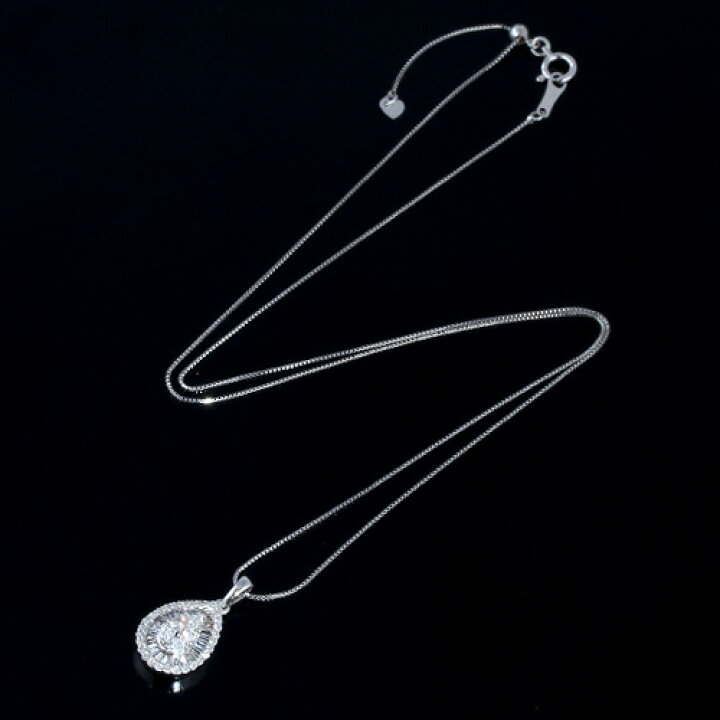 楽天市場】18金 ダイヤモンド0.5ct しずくネックレス テーパーダイヤ  