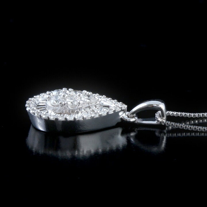 楽天市場】18金 ダイヤモンド0.5ct しずくネックレス テーパーダイヤ  