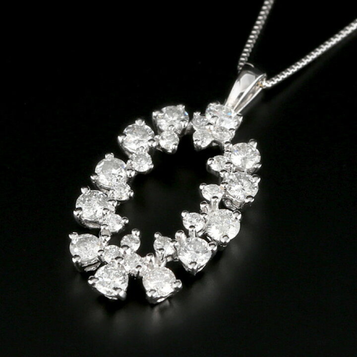 楽天市場】18金 ダイヤモンド1.25ct マーキス型ネックレス ペンダント  