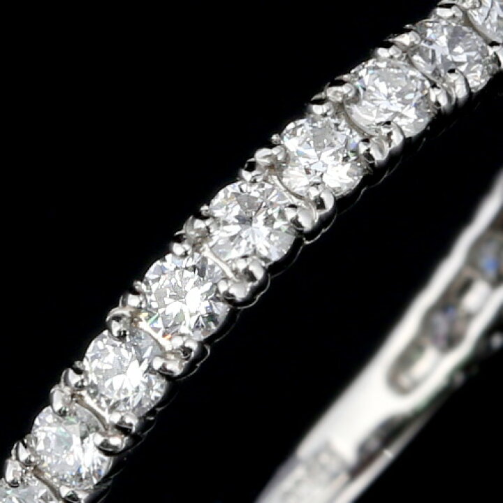 楽天市場】プラチナ ダイヤモンド0.5ct ハーフエタニティリング ハート 