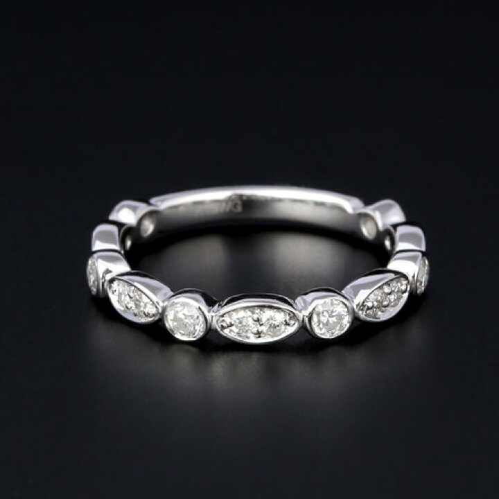 楽天市場】18金 ダイヤモンド0.5ct デザインリング K18WG ホワイト 