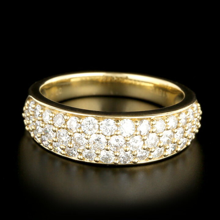 楽天市場】18金 ダイヤモンド1.0ct パヴェリング K18WG ホワイト 