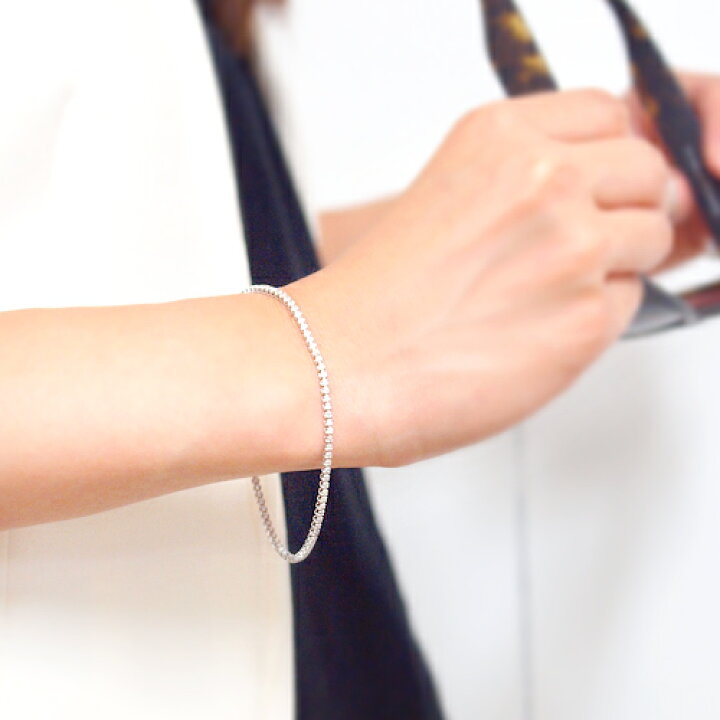 楽天市場】【楽天1位】ダイヤ テニスブレスレット 1.0ct 18金 