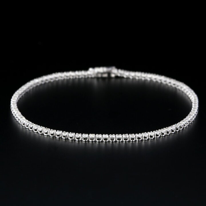 楽天市場】【楽天1位】ダイヤ テニスブレスレット 1.0ct 18金  
