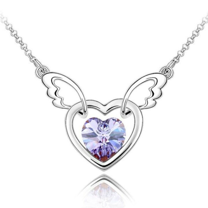 楽天市場】ネックレス ハート スワロフスキー エンジェル SWAROVSKI 