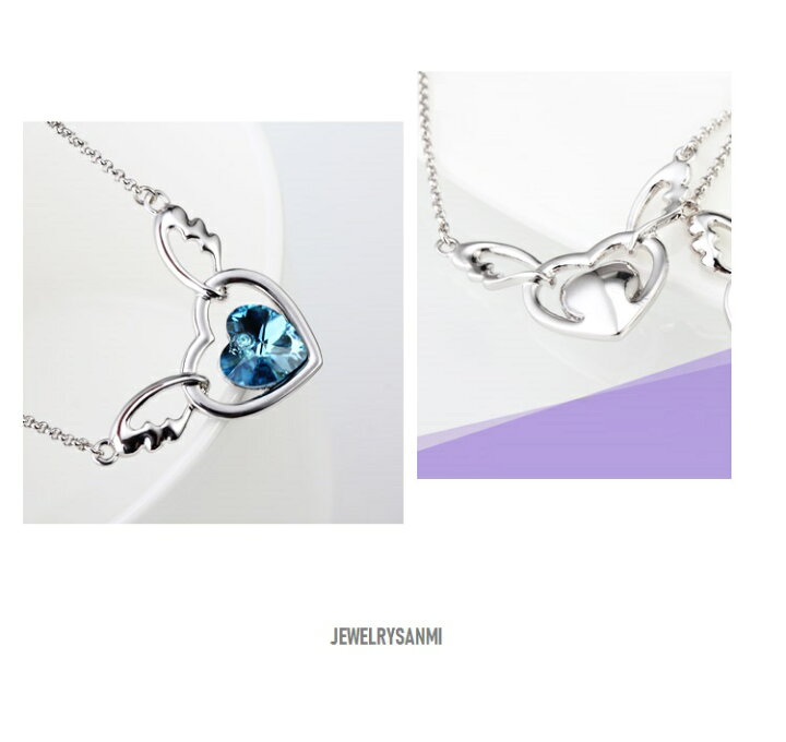 楽天市場】ネックレス ハート スワロフスキー エンジェル SWAROVSKI 