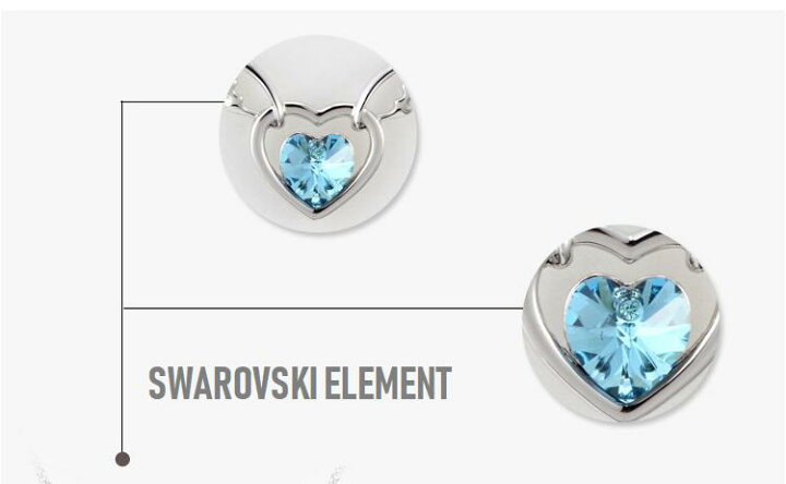 楽天市場】ネックレス ハート スワロフスキー エンジェル SWAROVSKI 
