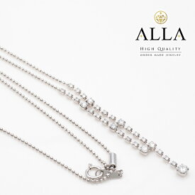 【中古】 ダイヤモンドネックレス 鑑別書付 Pt850 メレダイヤモンド 1.00ct SIクラス ラウンド プラチナ ジュエリー 宝石 レディース 【磨き上げ済】