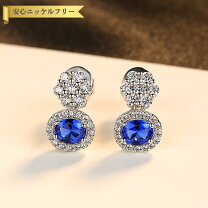 楽天市場】大きめ ピアス（種類（宝石）サファイア）の通販