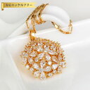 【全品70%OFFクーポンで1494円 先着300名様 ご愛顧感謝デーコラボ】 ネックレス キュービックジルコニア 真鍮 ホワイト イエローゴールド シルバー カニカン 40+5cm モチーフ テーパーチェーン フラワー 花 揺れる n15071547