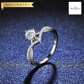 【70%OFF対象目玉商品 ラストスパート＆アフターセール】【30日返品保証】 リング レディース モアサナイト ホワイト シルバー925 シルバー 7号 9号 11号 14号 16号 18号 0.5ct km129