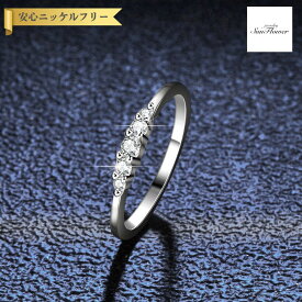 【全品70%OFFクーポン 先着500名 ラストスパート＆アフターセール】【30日返品保証】 リング レディース モアサナイト ホワイト シルバー925 シルバー 7号 9号 11号 14号 16号 18号 0.1ct km201