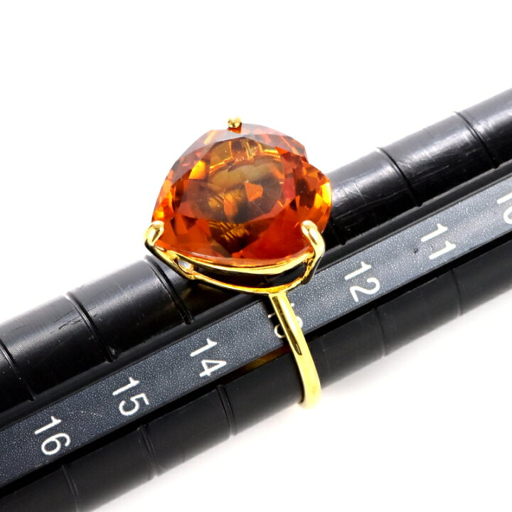 楽天市場】10.00カラット天然シトリンハートリング : Jewels Avenue