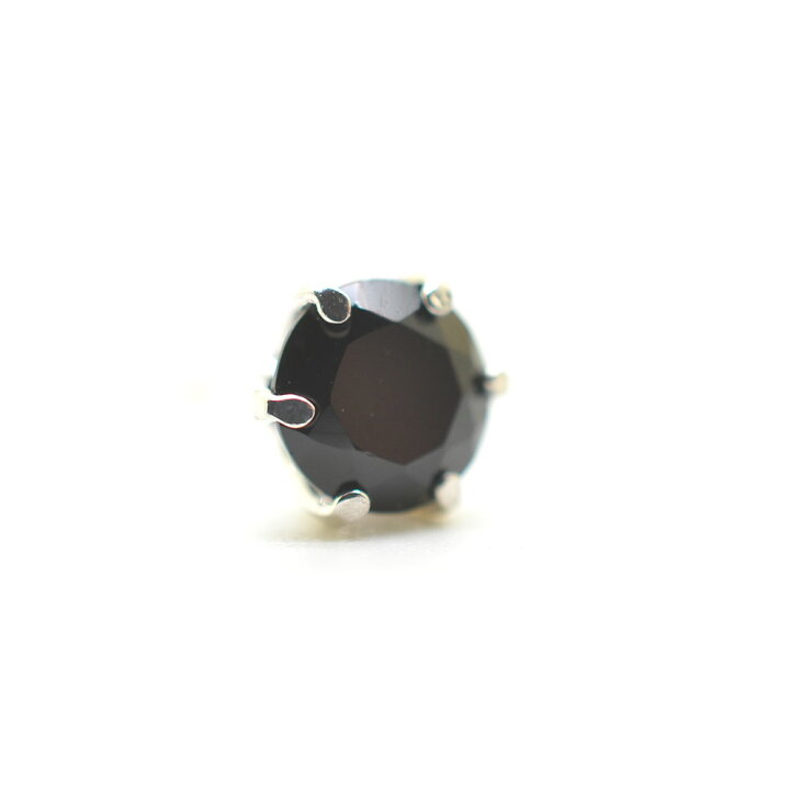 楽天市場】K14WG ホワイトゴールド オニキス 5mm スタッドピアス片耳用 