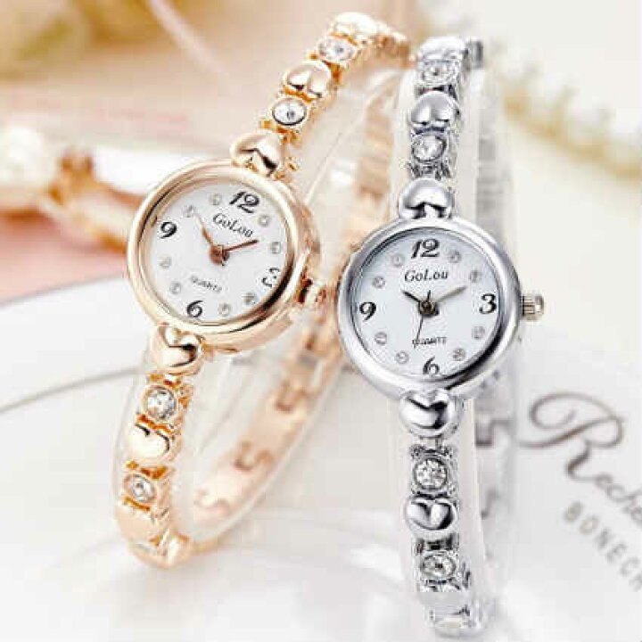 楽天市場 腕時計 レディース 送料無料 おしゃれ 安い かわいい プレゼント ブレスレットウォッチ Jewel ジュエル ラインストーン ドレスショップjewel