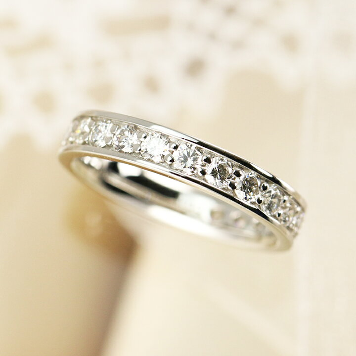 楽天市場】【即納可能】Pt950【1.0ct】ダイヤモンド フルエタニティ 