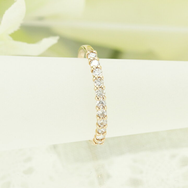 楽天市場】☆K18 K10 0.23ct ダイヤモンド エタニティ リング イエロー 