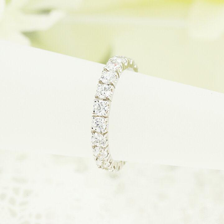 楽天市場】☆Pt950 1.5ct ダイヤモンド フルエタニティ リング 