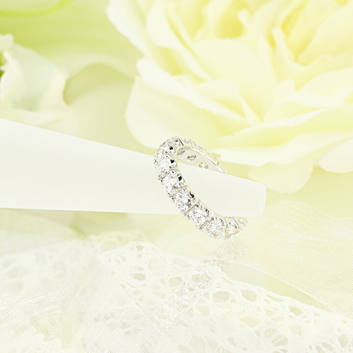 楽天市場】Pt950【3.0ct】 ダイヤモンド フルエタニティ リング【H 