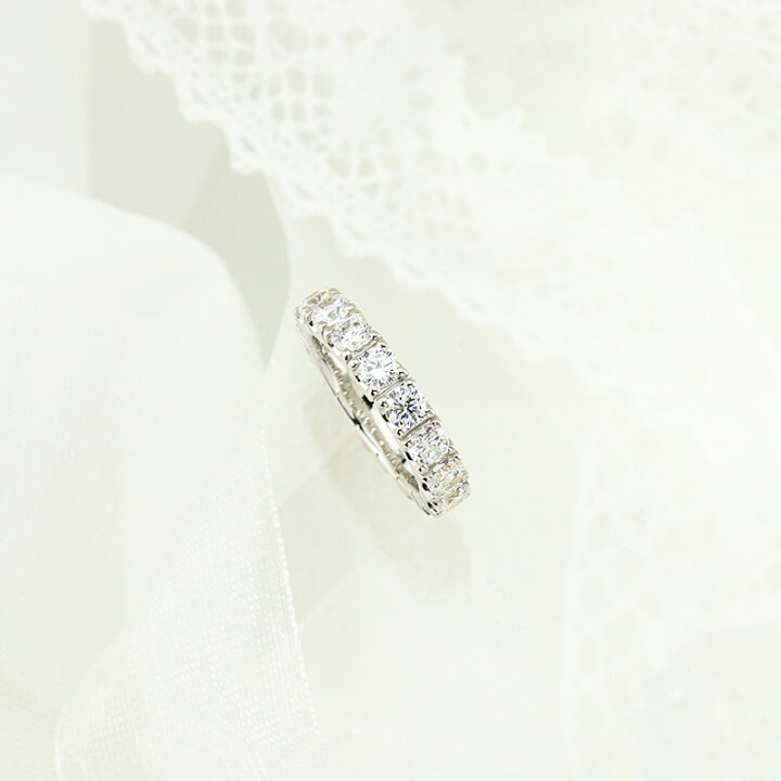 楽天市場】Pt950【3.0ct】 ダイヤモンド フルエタニティ リング【H 
