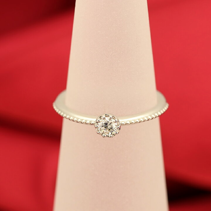 楽天市場】Pt950【0.12ct】 ミル打ち 一粒 ダイアモンド リング 指輪 