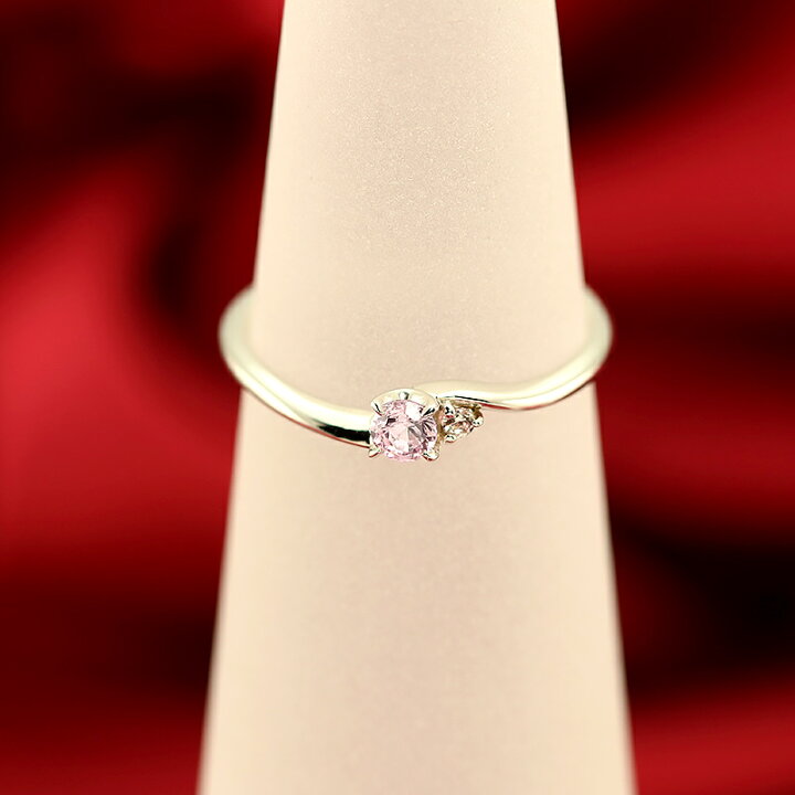 楽天市場】pt950 天然ピンクダイヤモンド 0.08ct Pink Dia リング 