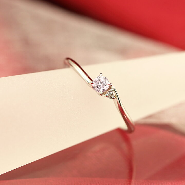 楽天市場】【大特価！】pt950 天然ピンクダイヤモンド 0.08ct Pink Dia 